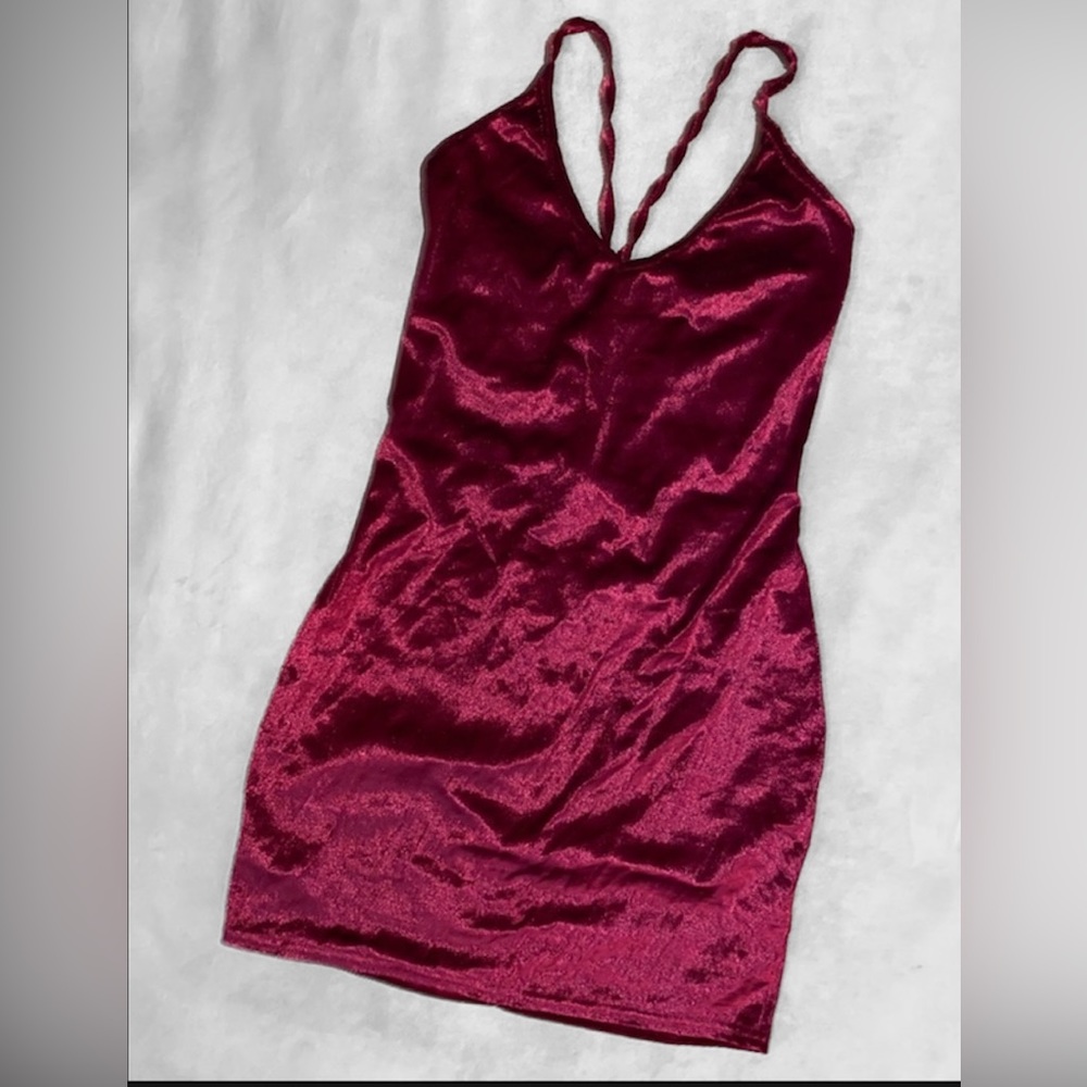 Burgundy Mini Dress
